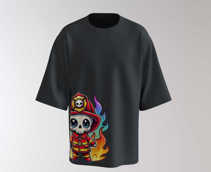 Feuerwehr Skelett T-Shirt – Cool, Mutig & Einzigartig!